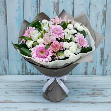 Букет цветов из:  Герберы, Альстромерии и Хризантемы в Мяундже