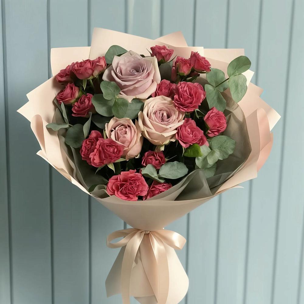 Букет цветов из: Гвоздики и Розы в Мяундже
