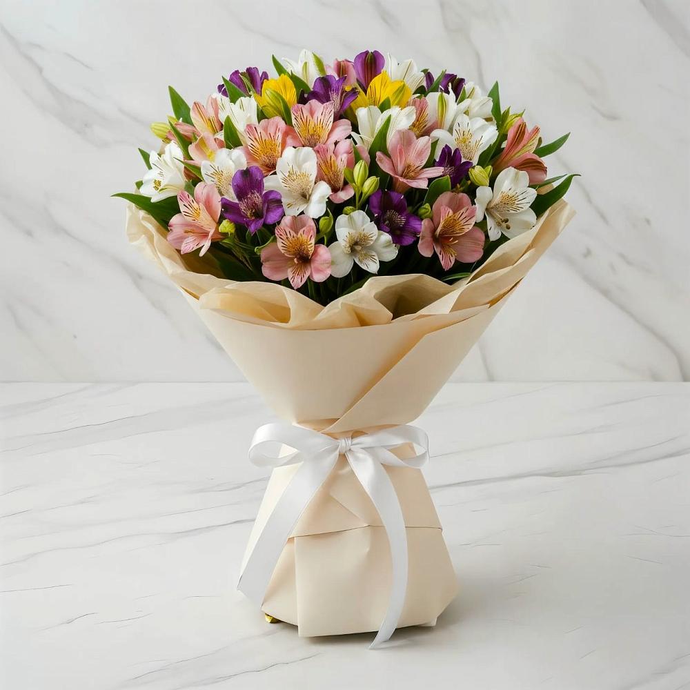 Букет цветов из: Альстромерии в Мяундже