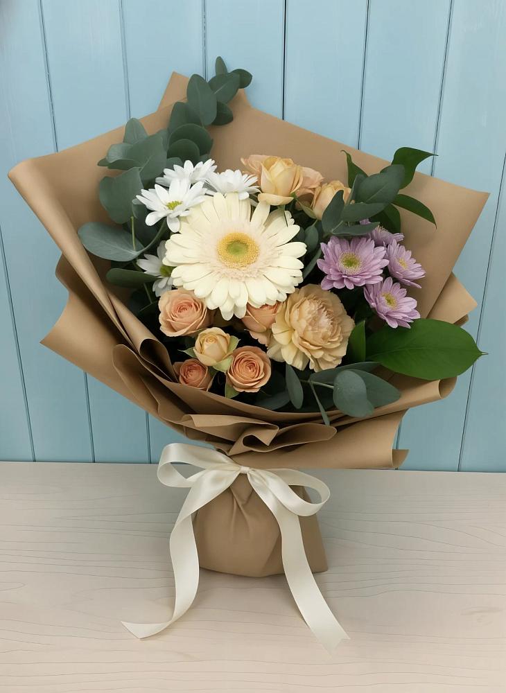 Букет цветов из: Герберы и Хризантемы в Мяундже