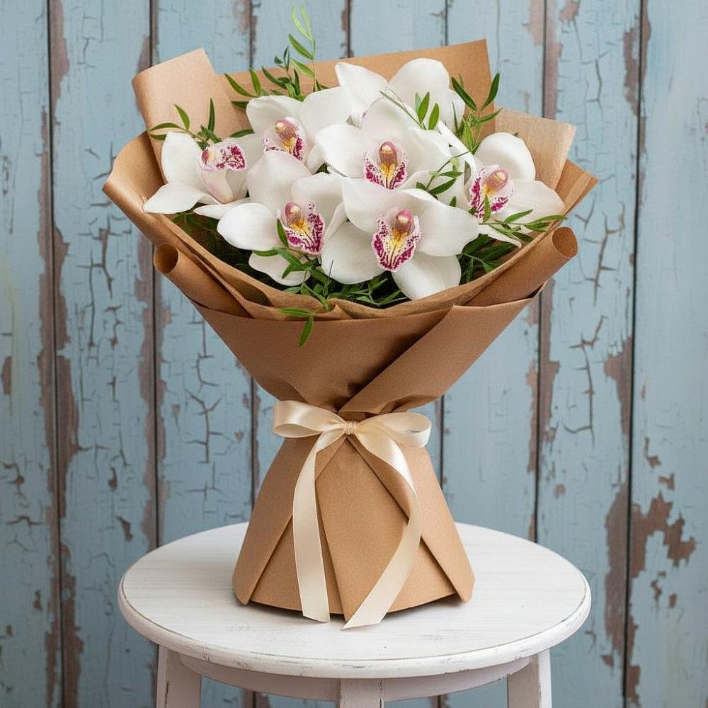Букет цветов из: Орхидеи и Розы в Мяундже