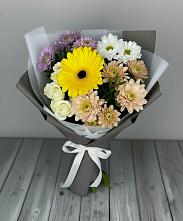 Букет цветов из:  Розы, Герберы и Хризантемы в Мяундже