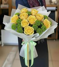 Букет цветов из:  Хризантемы и Розы в Мяундже