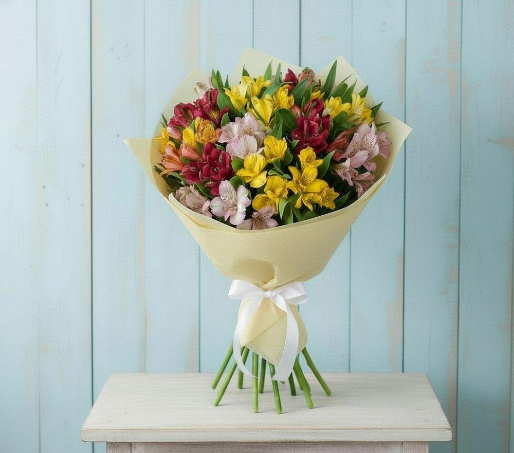Букет цветов из: Альстромерии в Мяундже