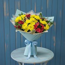 Букет цветов из:  Альстромерии и Хризантемы в Мяундже